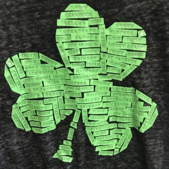 Rocker Girl All Access Entertainment Shamrock tshirt L Black Cap Sleeve Sheer - Picture 5 of 11